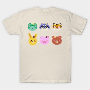 Happy Animal Sticker Pack T-Shirt